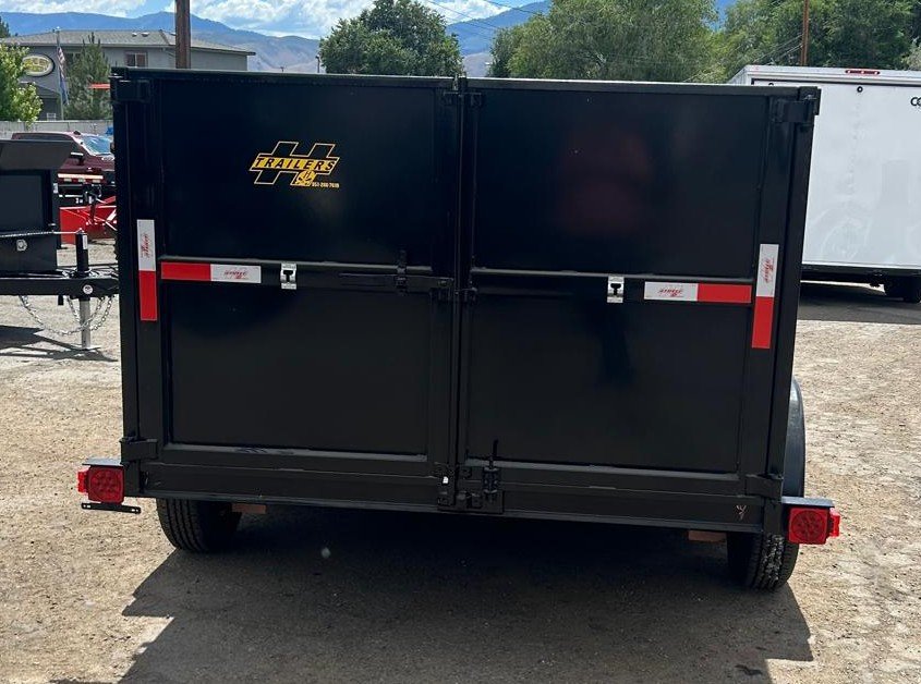H Trailers 7x12x4 High-Side Dump Trailer - 10K GVWR - Black