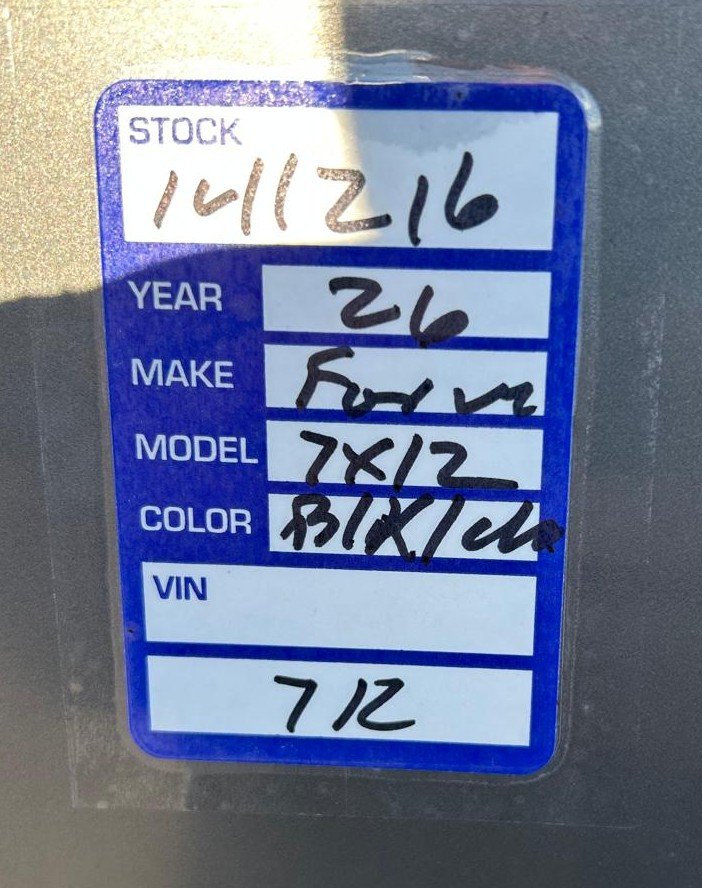 7x12 Conquest SE Flat Top Sloped V-Nose Enclosed Cargo Trailer - Black/Charcoal - 7K GVWR | D1 Trail