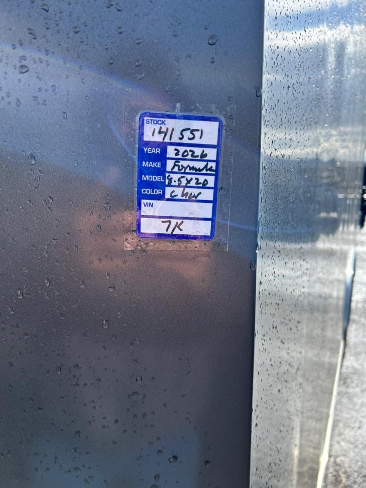 8.5&times;20 Conquest SE Flat Top Sloped V-Nose Enclosed Trailer - Charcoal | For Sale in Carson City, NV