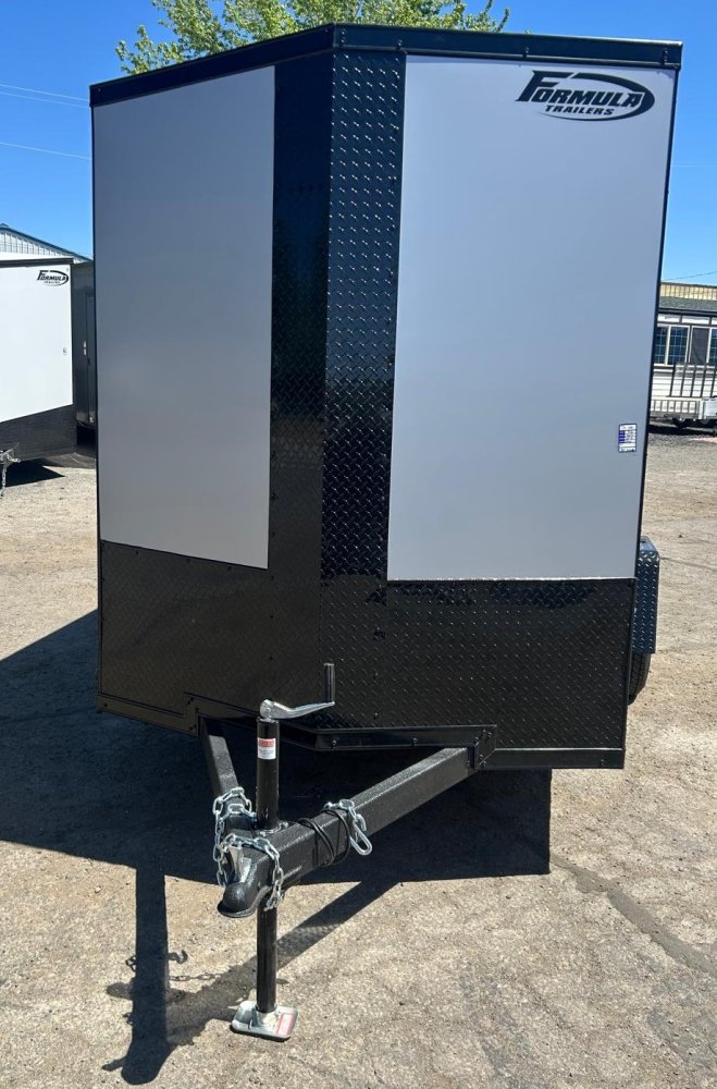 6x10 Traverse Flat Top V-Nose Enclosed Trailer - 3K GVWR - Silver/Black | Carson City, NV