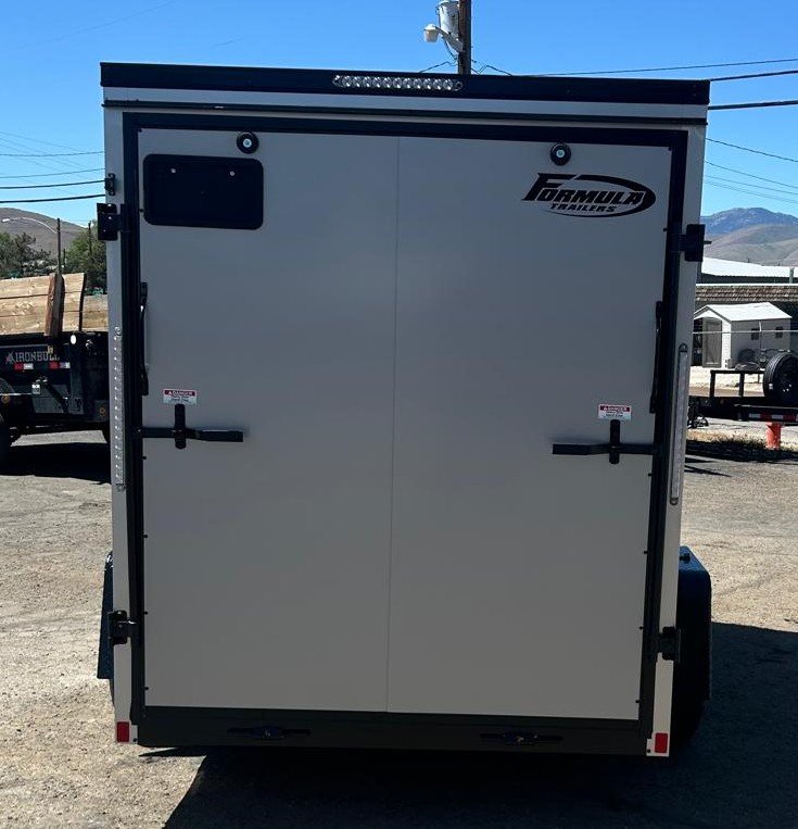 6x10 Traverse Flat Top V-Nose Enclosed Trailer - 3K GVWR - Silver/Black | Carson City, NV