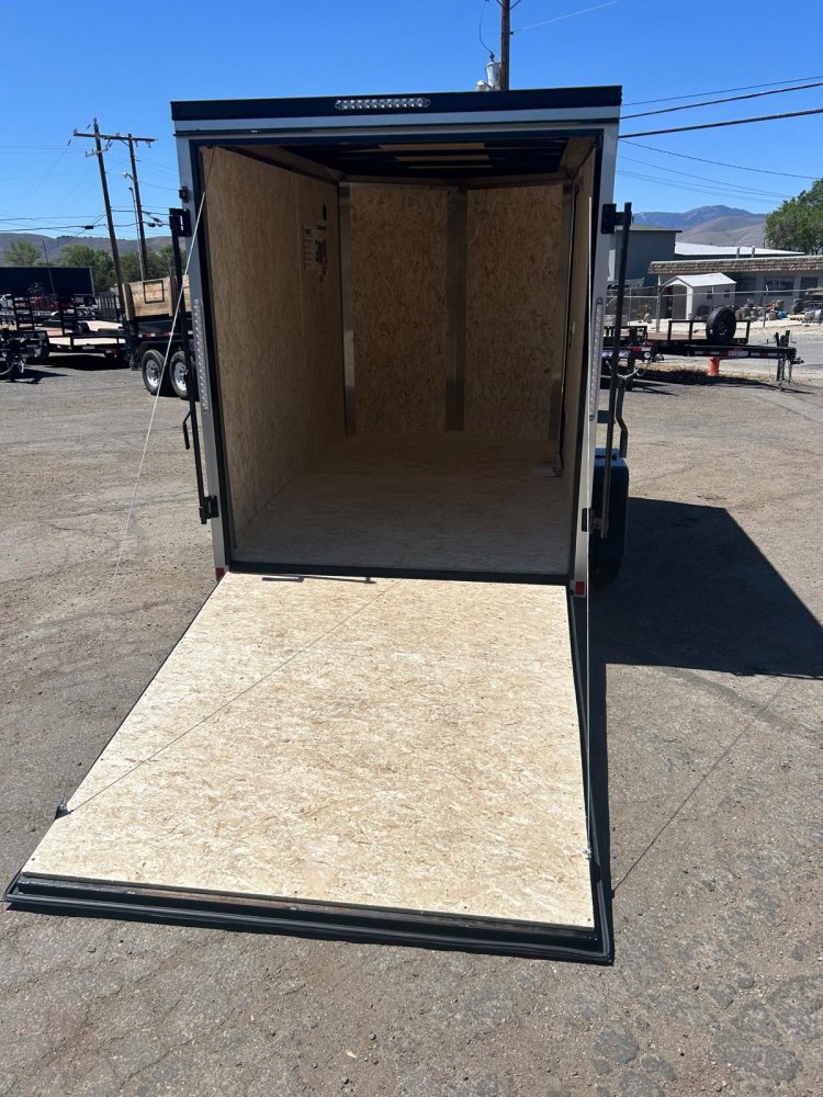 6x10 Traverse Flat Top V-Nose Enclosed Trailer - 3K GVWR - Silver/Black | Carson City, NV
