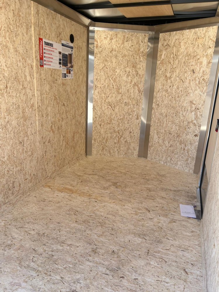 6x10 Traverse Flat Top V-Nose Enclosed Trailer - 3K GVWR - Silver/Black | Carson City, NV