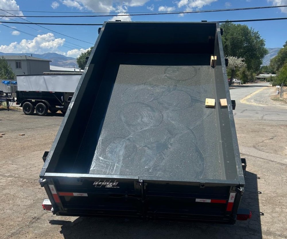 H Trailers 7x10x2 Dump Trailer - 7K GVWR - Black