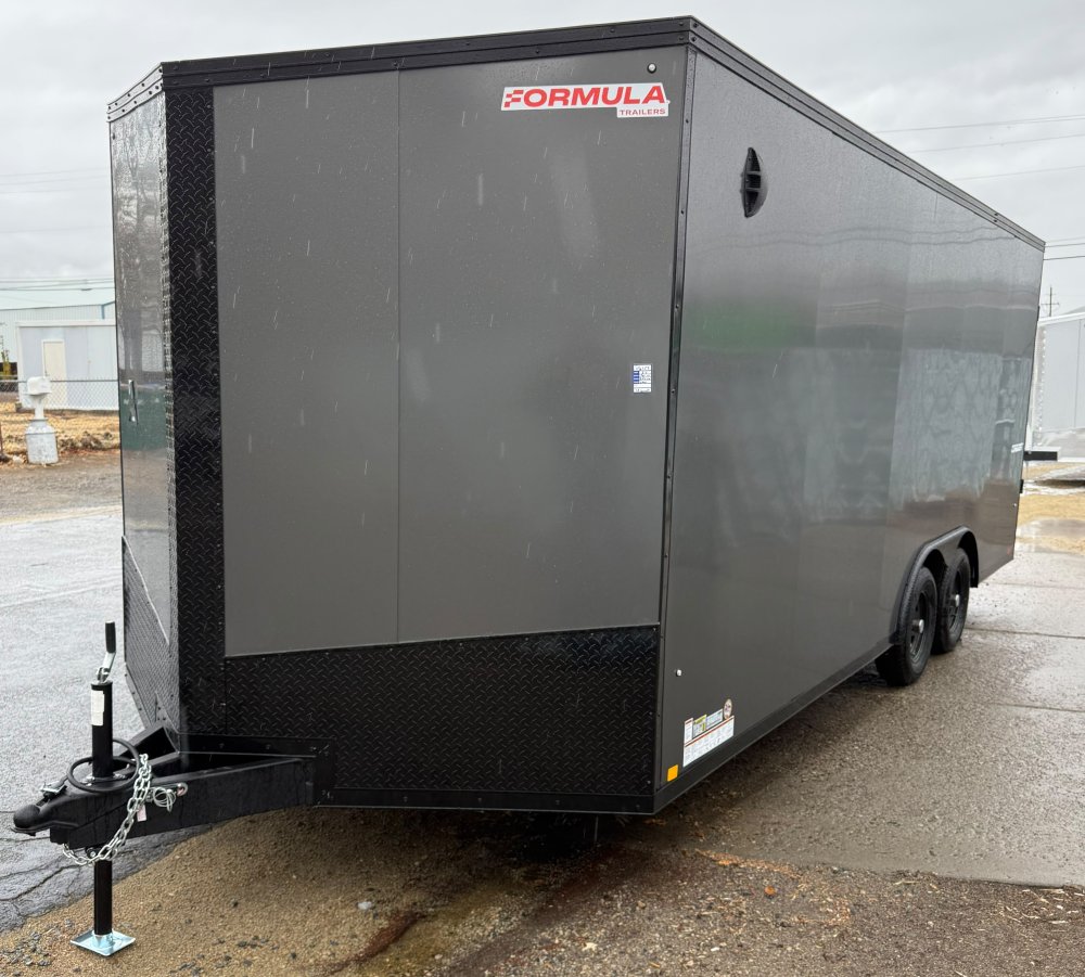 FORMULA CONQUEST SE 8.5' &times; 20' ENCLOSED TRAILER - CHARCOAL WITH BLACK TRIM - 7,000 LB GVWR