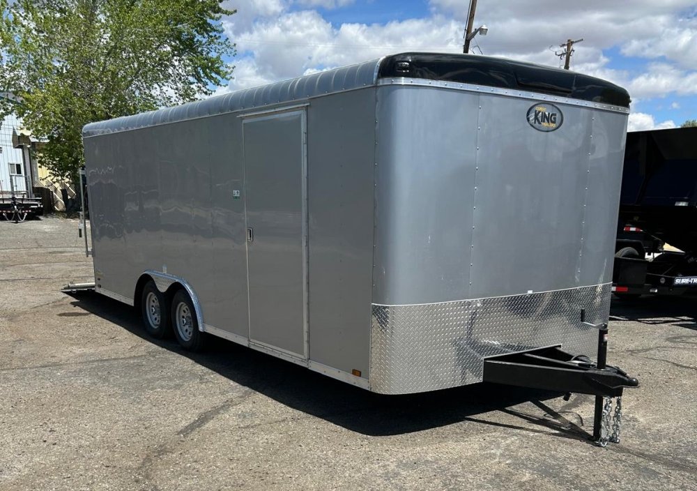 8x20 Forest River Cargo King Enclosed Car Hauler Trailer - Diamond Ice - 10K GVWR