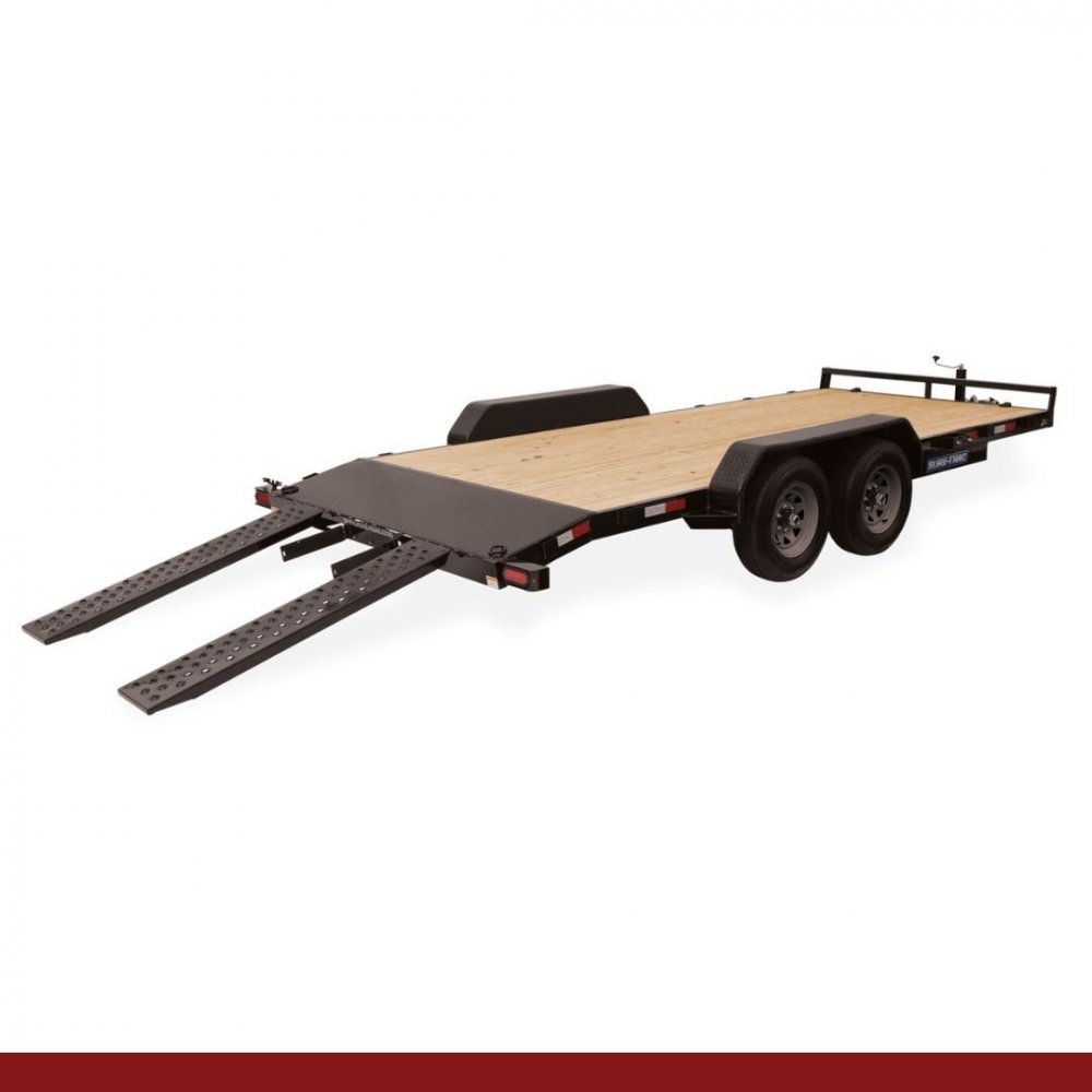 7 x 18+2, 10K Sure-Trac Flatbed Car Hauler - C-Channel Car Hauler