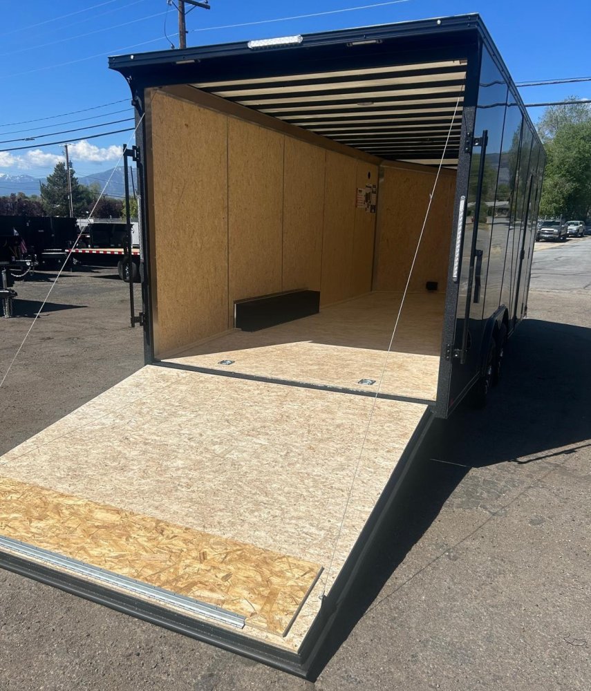 8.5x20 Conquest SE Flat Top Sloped V-Nose Enclosed Car Hauler - Black/Charcoal | Carson City, NV