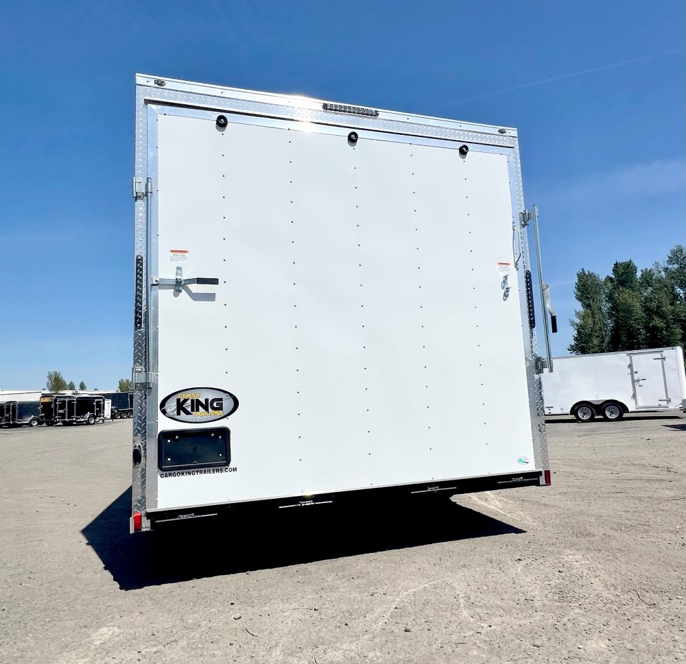8.5x16 Forest River Cargo King Enclosed Trailer - White - 7K GVWR TA