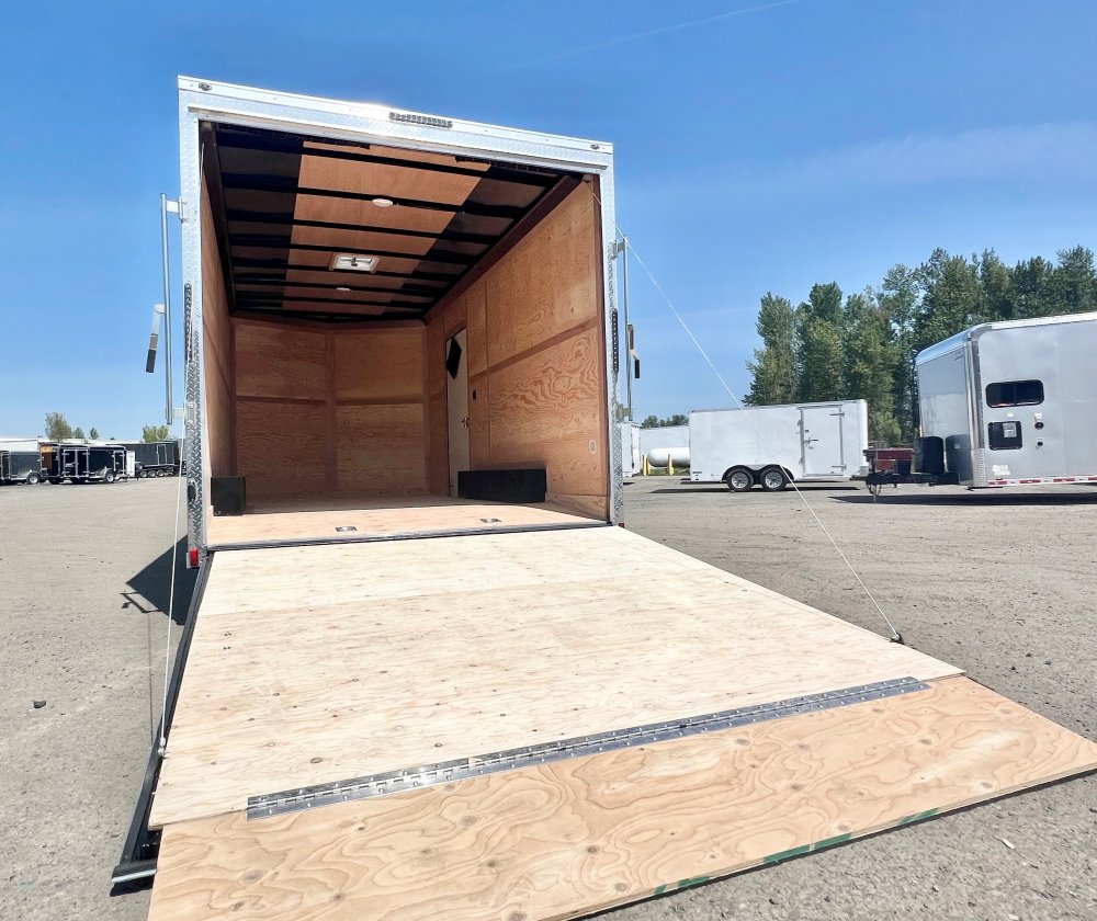 8.5x16 Forest River Cargo King Enclosed Trailer - White - 7K GVWR TA