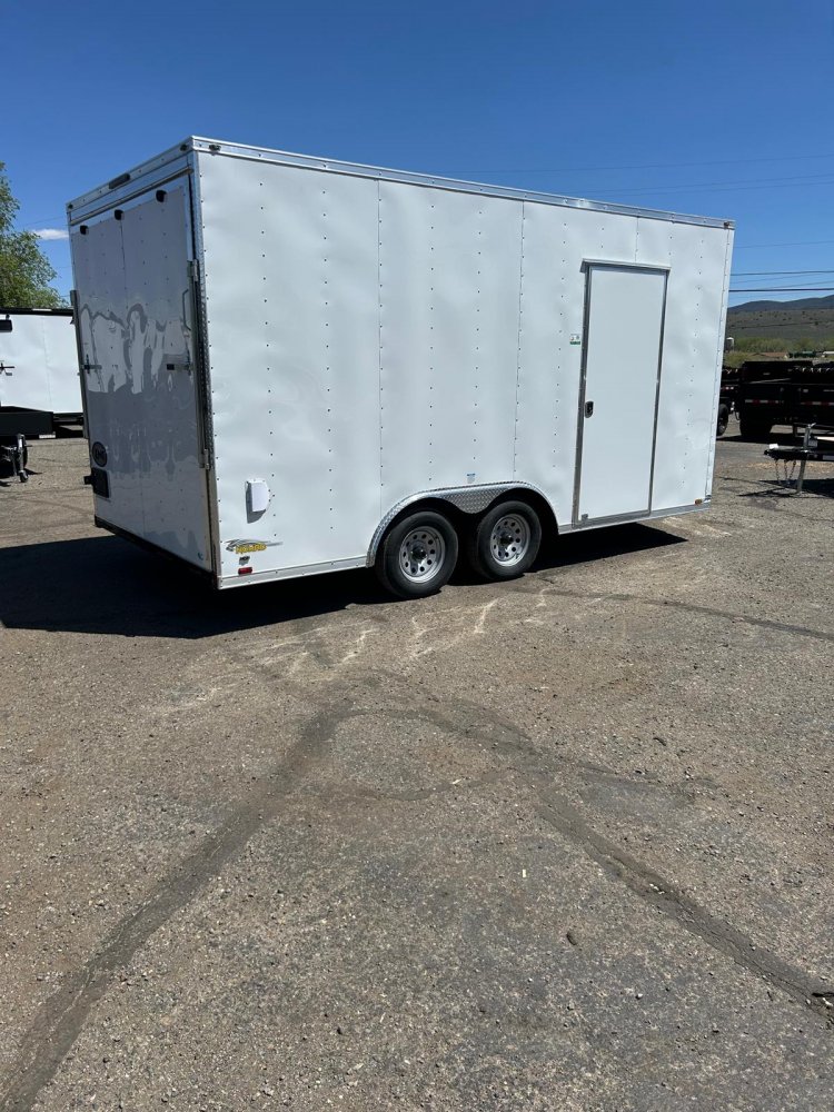 8.5x16 Forest River Cargo King Enclosed Trailer - White - 7K GVWR TA