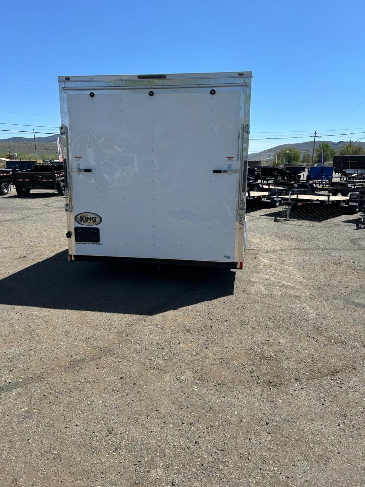 8.5x16 Forest River Cargo King Enclosed Trailer - White - 7K GVWR TA