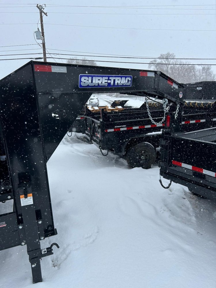 7x14 Sure-Trac HD Low Profile Telescopic Gooseneck Dump Trailer - 14K GVWR | Carson City, NV