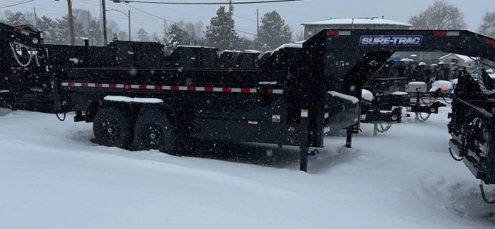 7x14 Sure-Trac HD Low Profile Telescopic Gooseneck Dump Trailer - 14K GVWR | Carson City, NV
