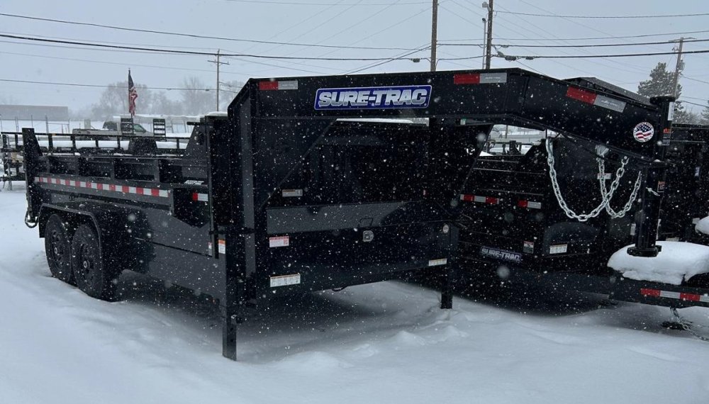 7x14 Sure-Trac HD Low Profile Telescopic Gooseneck Dump Trailer - 14K GVWR | Carson City, NV