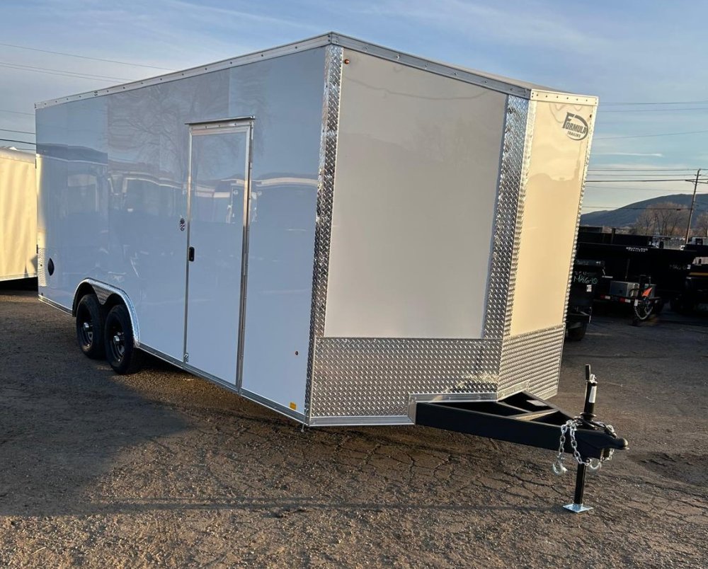 8.5&times;20 Conquest SE Flat Top Sloped V-Nose Enclosed Trailer - White | Carson City, NV