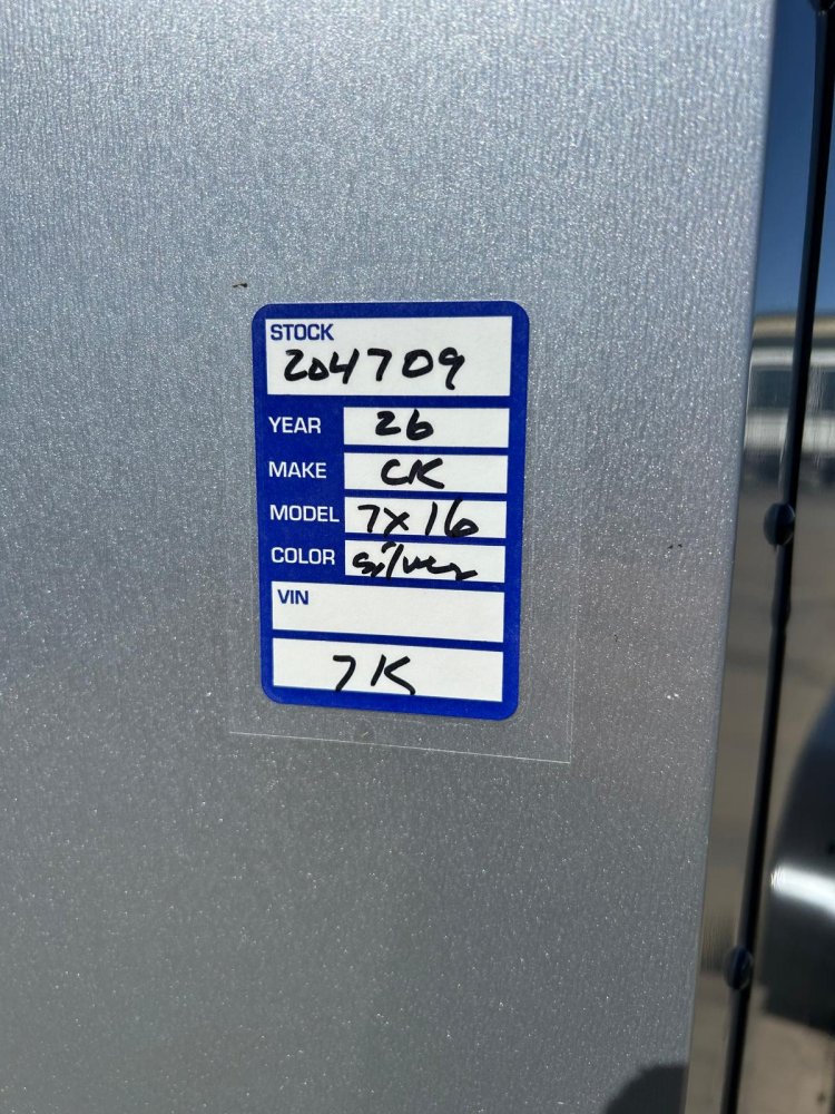 7x16 Forest River Cargo King Enclosed Trailer - Custom Two-Tone Diamond Ice & Indigo Blue