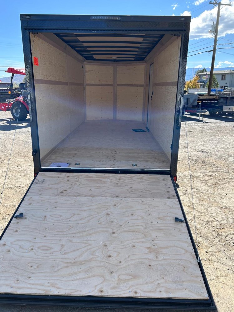 7x16 Forest River Cargo King Enclosed Trailer - Custom Two-Tone Diamond Ice & Indigo Blue