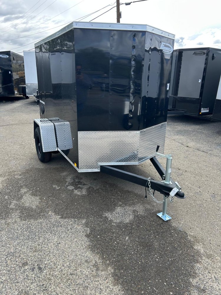 5x8 Traverse Flat Top V-Nose Enclosed Trailer - 3K GVWR - Black | Carson City, NV