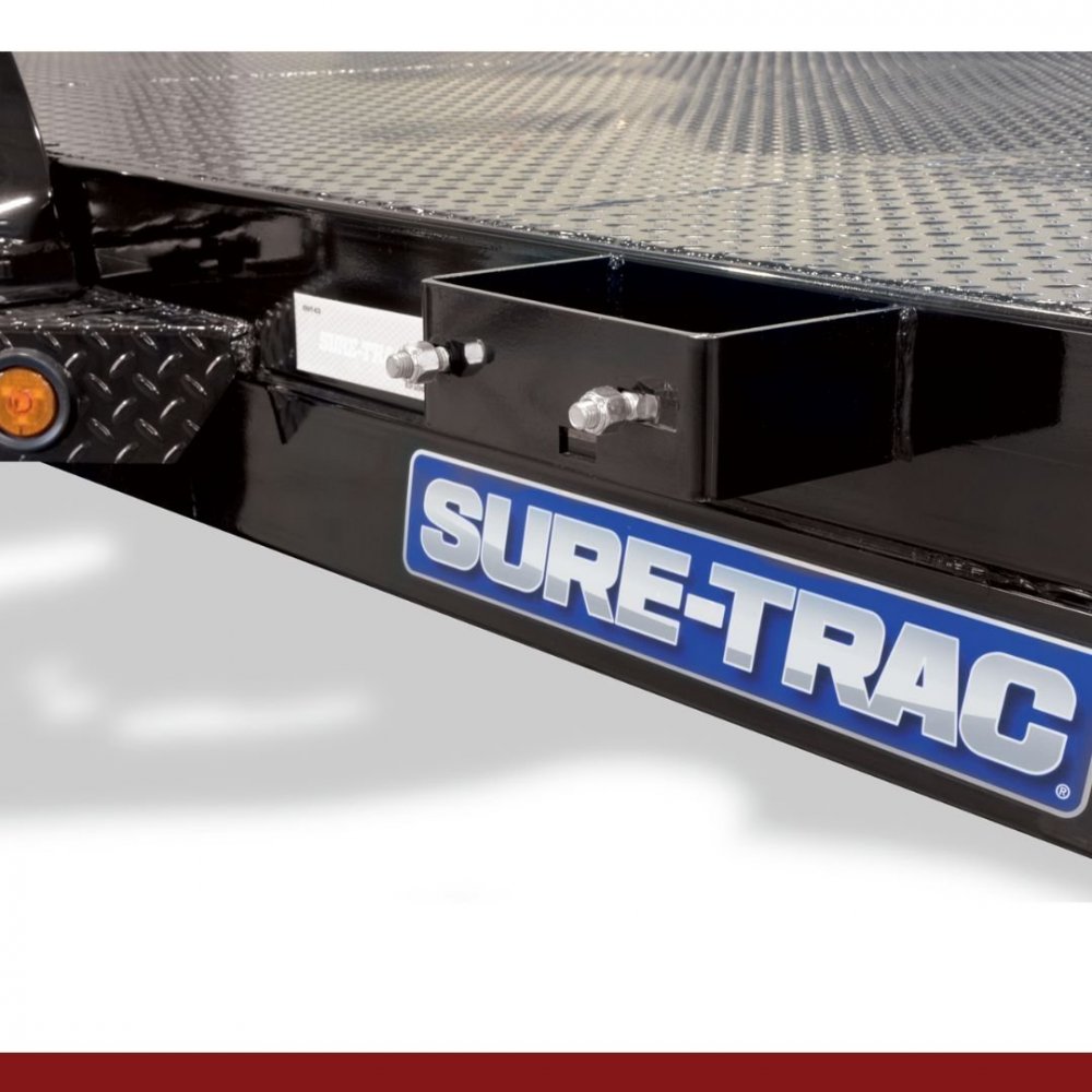 7 x 16+4, 10K Sure-Trac Flatbed Car Hauler - Steel Deck Car Hauler