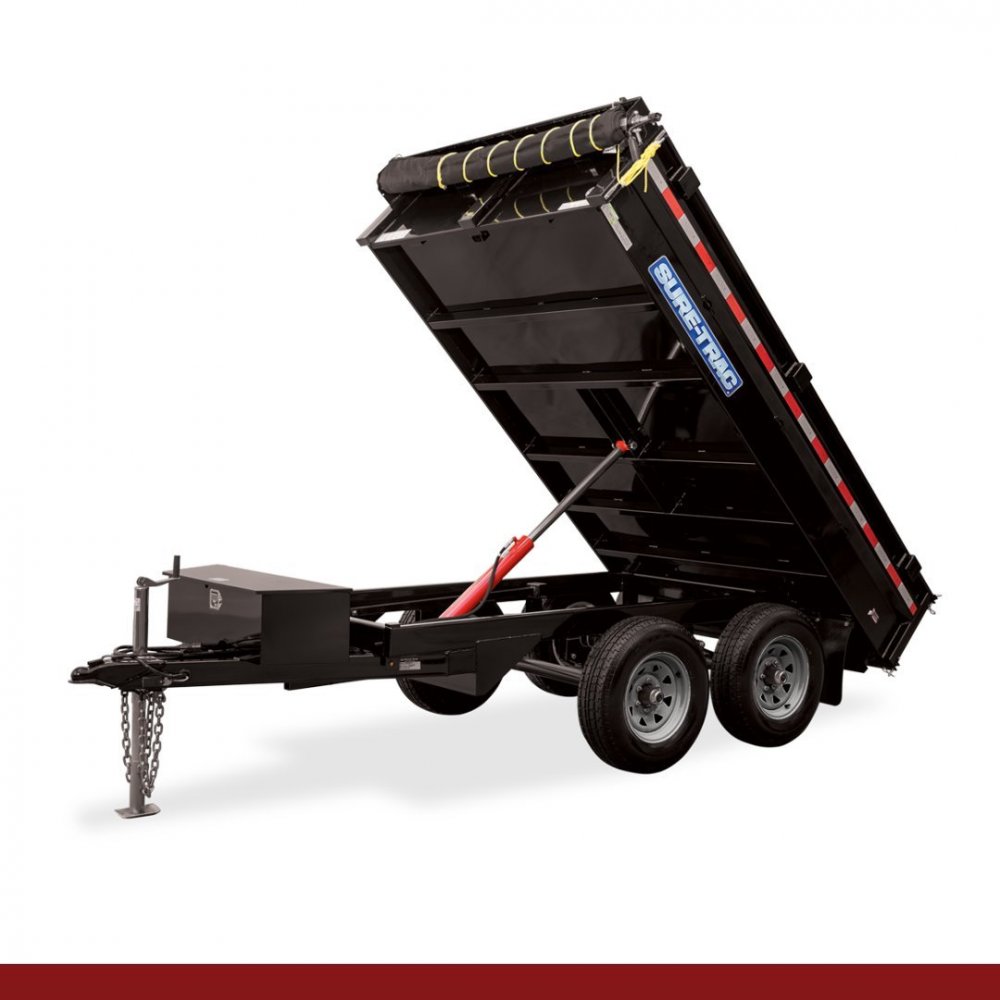 6 x 10, 10K Sure-Trac Dump - STANDARD DUTY DECKOVER Hydraulic Dump Trailer
