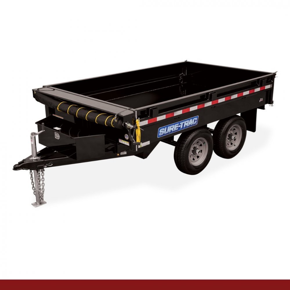 6 x 10, 10K Sure-Trac Dump - STANDARD DUTY DECKOVER Hydraulic Dump Trailer