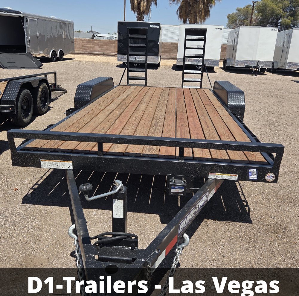 7x16 Sure-Trac Equipment Trailer - 10K GVWR (14+2 Deck)
