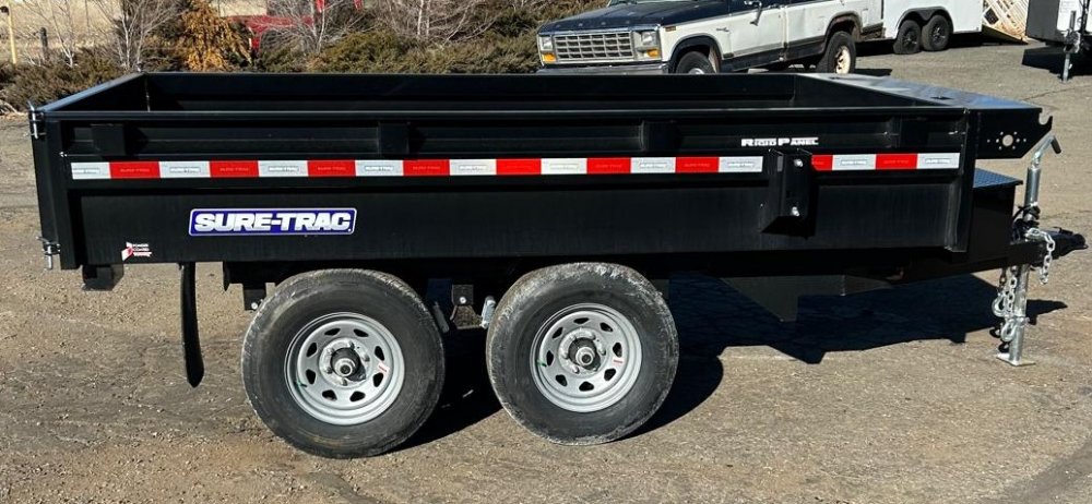 6x10 SD Deckover Dump Trailer, 10K Single Ram