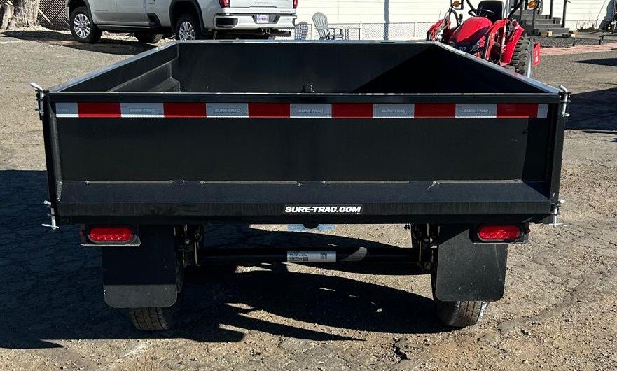 6x10 SD Deckover Dump Trailer, 10K Single Ram