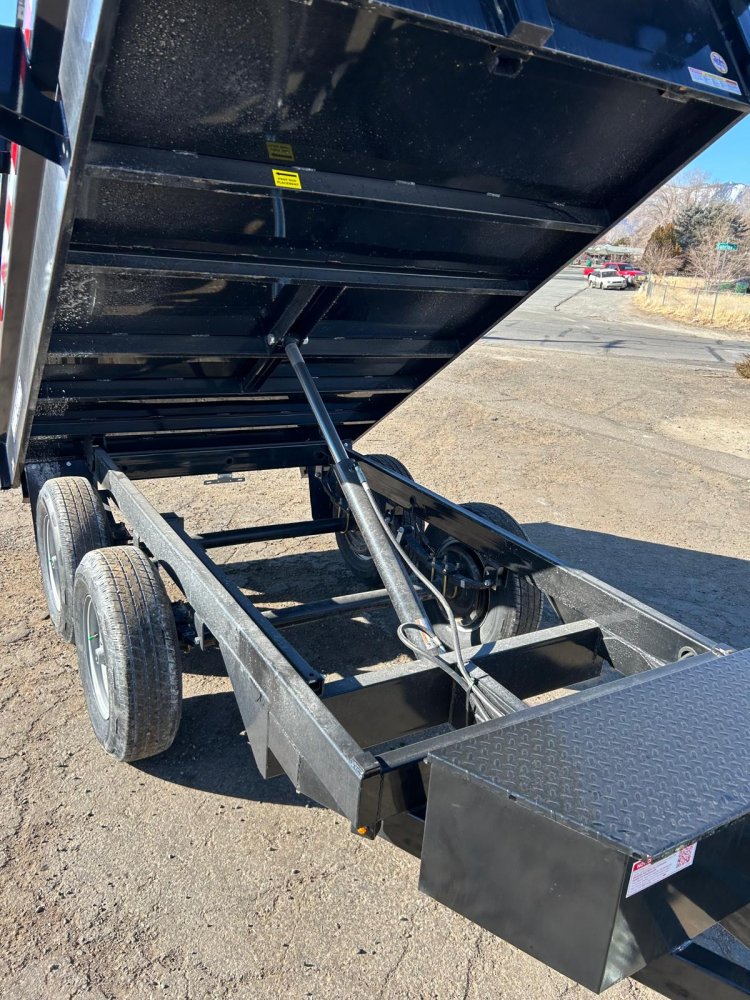 6x10 SD Deckover Dump Trailer, 10K Single Ram