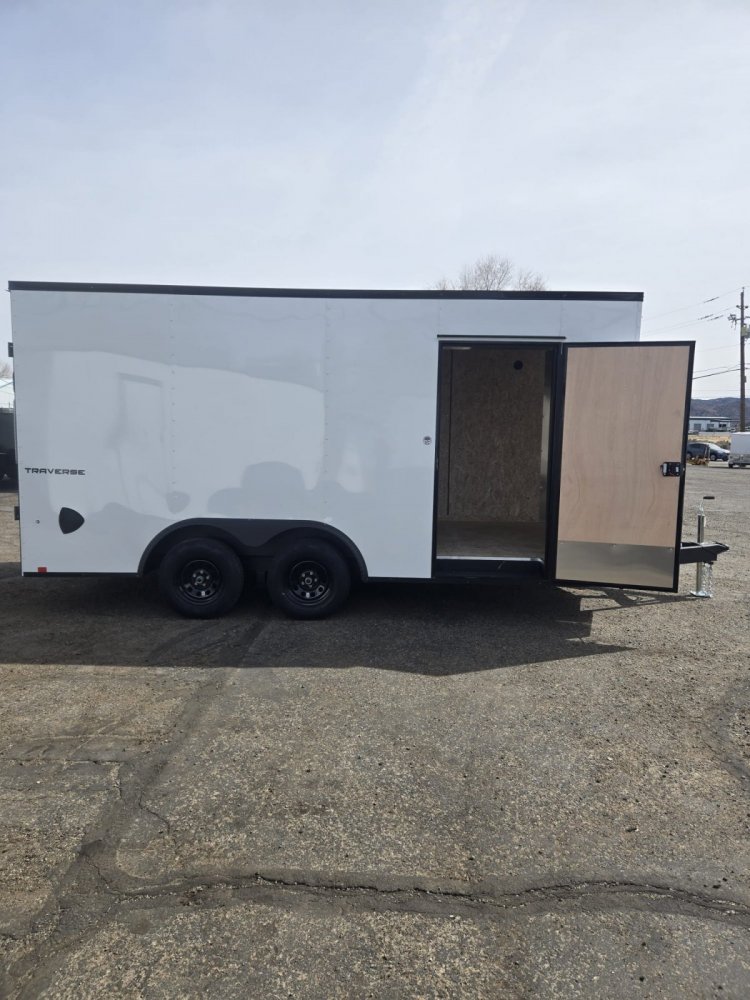 8.5x16 Traverse Flat Top V-Nose Enclosed Cargo Trailer 7K