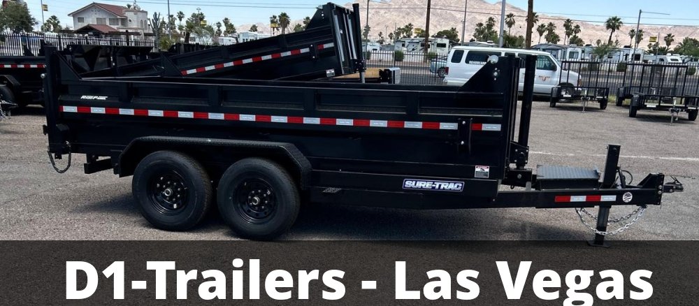 7x14 Sure-Trac Heavy Duty Low Profile Dump Trailer - 14K GVWR | Telescopic Hoist & 3' Sides