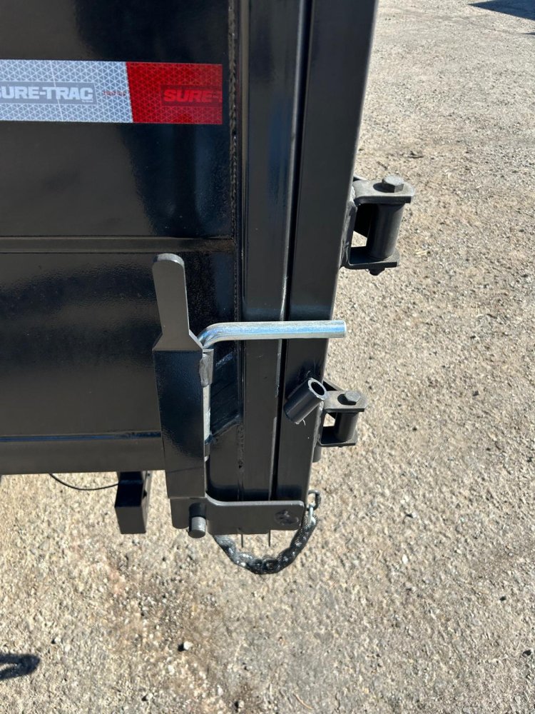 7x14 Sure-Trac Heavy Duty Low Profile Dump Trailer - 14K GVWR | Telescopic Hoist & 3' Sides
