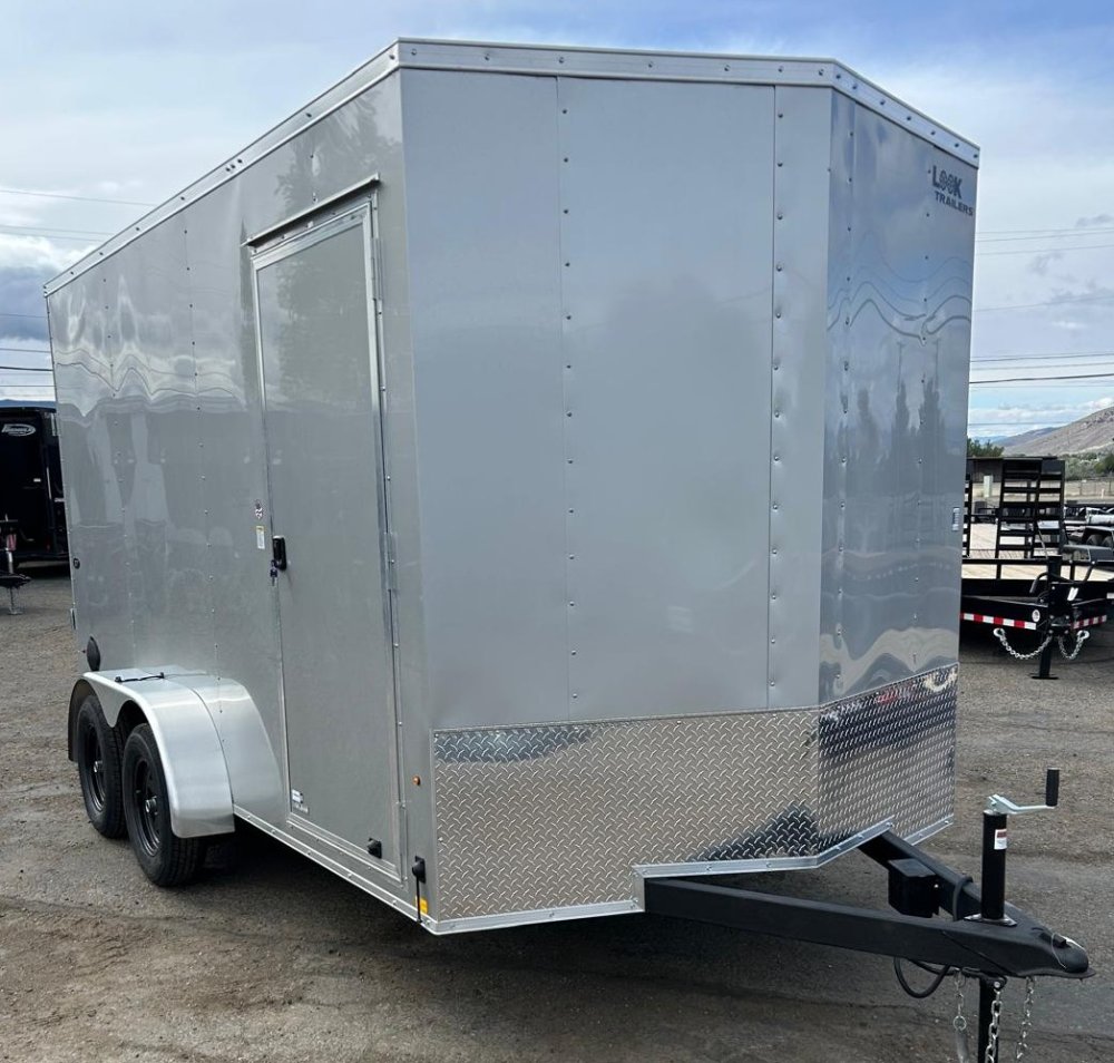 7x14 ST DLX Flat Top V-Nose Enclosed Trailer - 7K GVWR - Silver | Carson City, NV