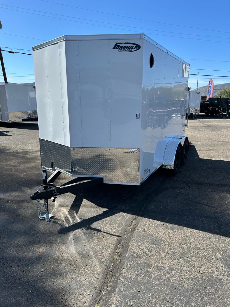 7x12 Traverse Flat Top V-Nose Enclosed Trailer - 7K GVWR