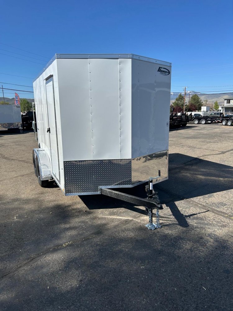 7x12 Traverse Flat Top V-Nose Enclosed Trailer - 7K GVWR