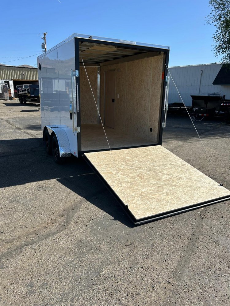 7x12 Traverse Flat Top V-Nose Enclosed Trailer - 7K GVWR
