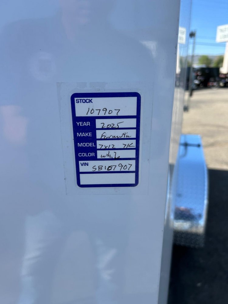 7x12 Traverse Flat Top V-Nose Enclosed Trailer - 7K GVWR