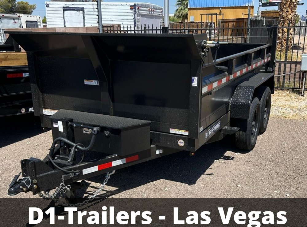 7x12 Sure-Trac Heavy Duty Low Profile Dump Trailer - 14K GVWR | Scissor Lift