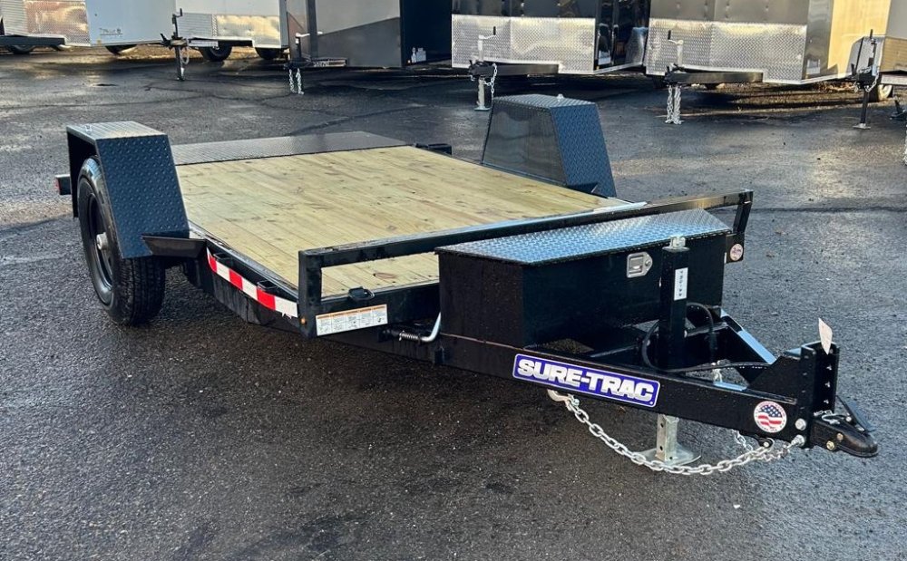 6.5x12 Sure-Trac Single Axle Tilt Bed Equipment Trailer - 7.8K GVWR | Black | Carson City, NV