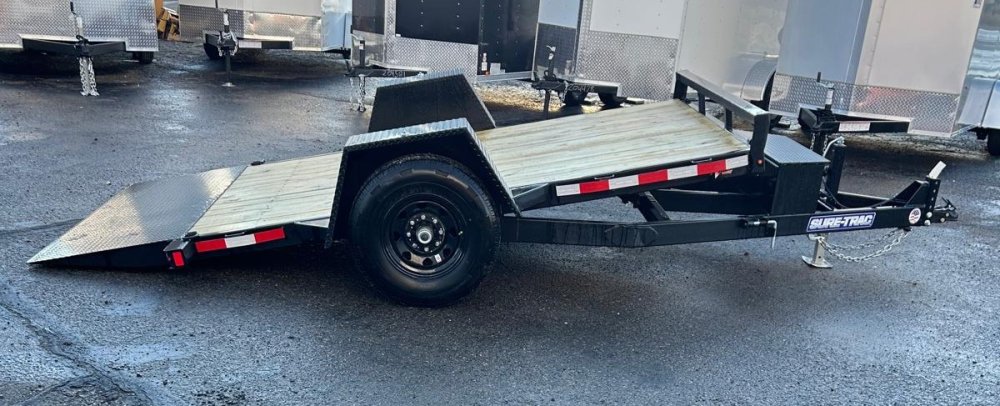 6.5x12 Sure-Trac Single Axle Tilt Bed Equipment Trailer - 7.8K GVWR | Black | Carson City, NV
