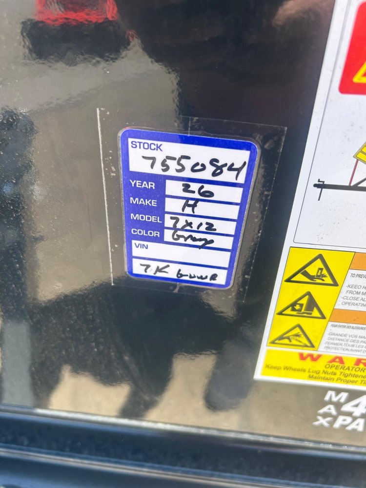 7x12 H-Trailers 7K GVWR Dump Trailer Black | For Sale Carson City