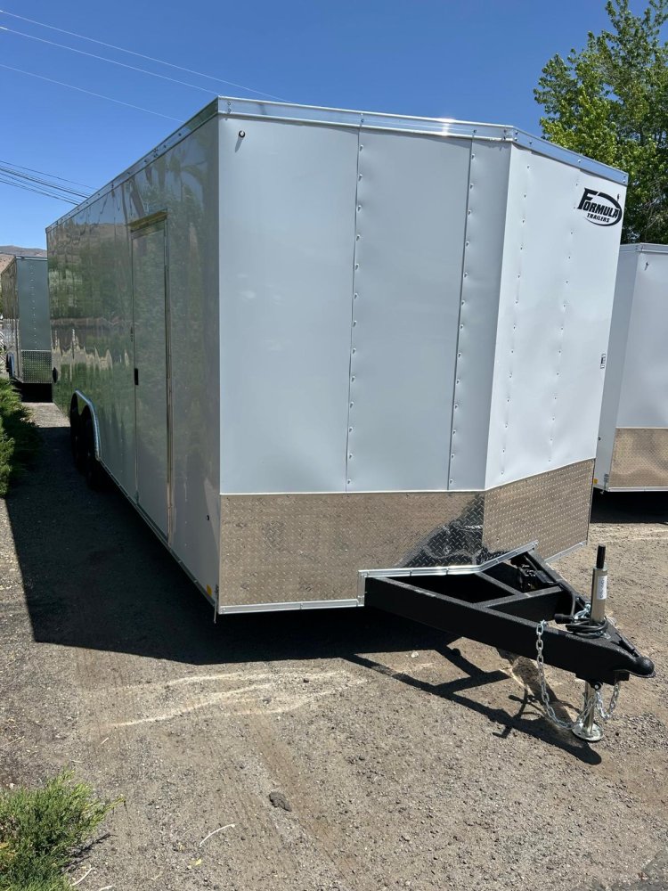8.5x24 Traverse Flat Top V-Nose Car Hauler Trailer - White | 7K GVWR | For Sale in Carson City, NV
