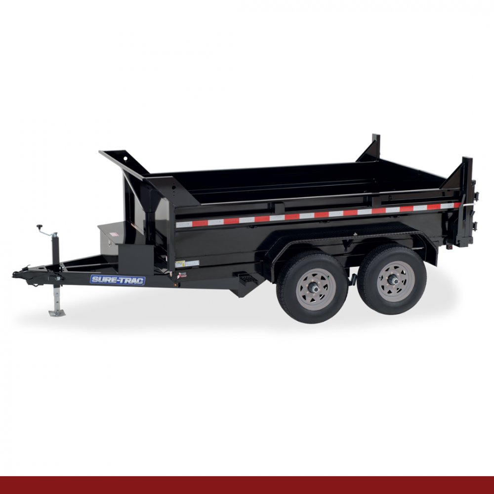 6 x 10, 7K Sure-Trac Dump - STANDARD DUTY LOW PROFILE Hydraulic Dump Trailer