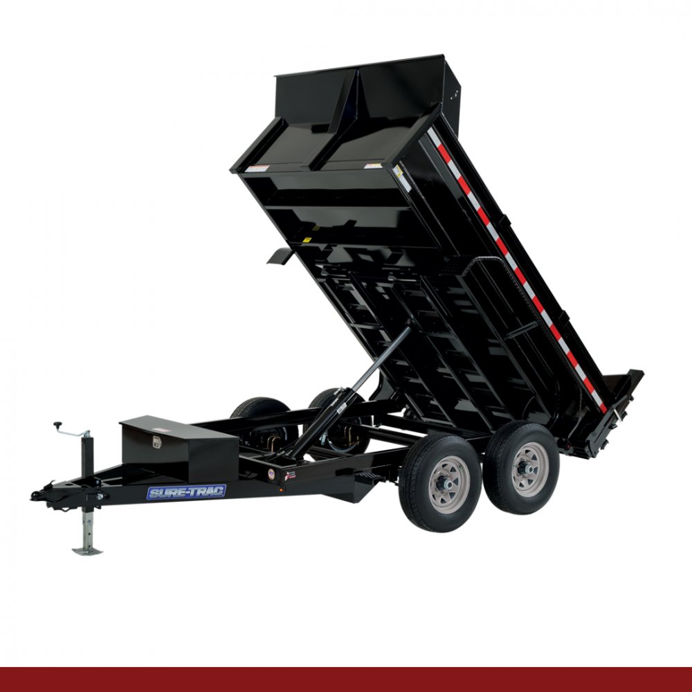 6 x 10, 7K Sure-Trac Dump - STANDARD DUTY LOW PROFILE Hydraulic Dump Trailer