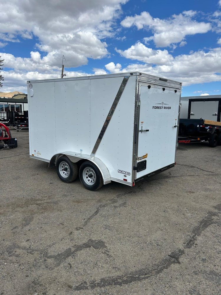 7x12 Cargo King Enclosed Trailer - 7K GVWR Tandem Axle - White