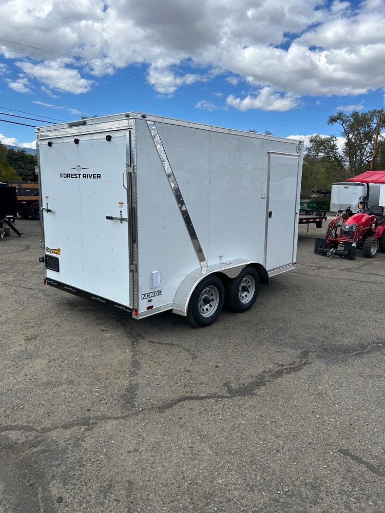 7x12 Cargo King Enclosed Trailer - 7K GVWR Tandem Axle - White