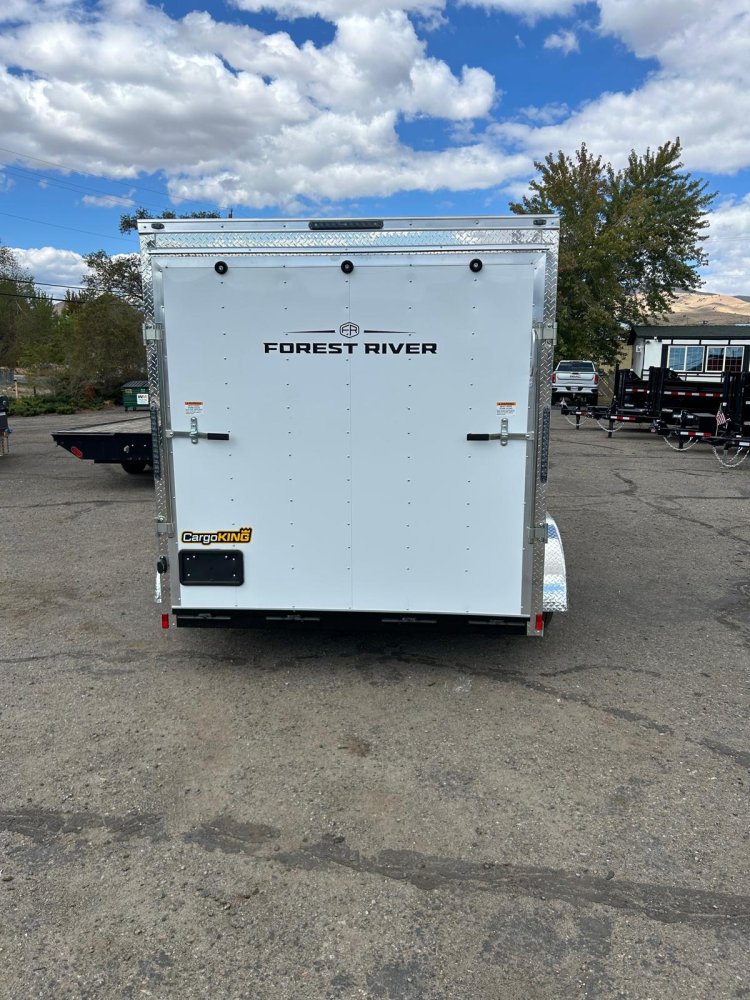 7x12 Cargo King Enclosed Trailer - 7K GVWR Tandem Axle - White
