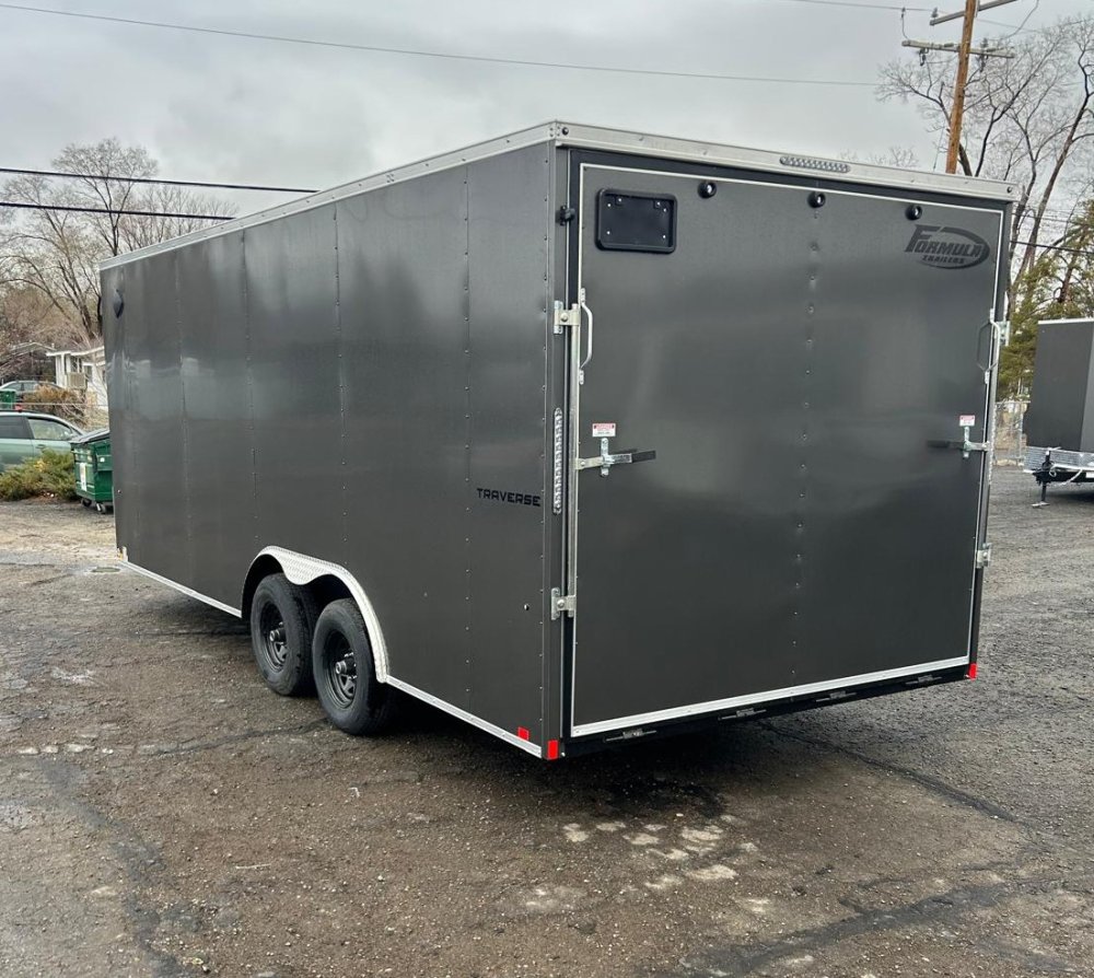 8.5×20 Traverse Flat Top V-Nose Car Hauler Trailer - Charcoal | 7K GVWR | For Sale in Carson City, N