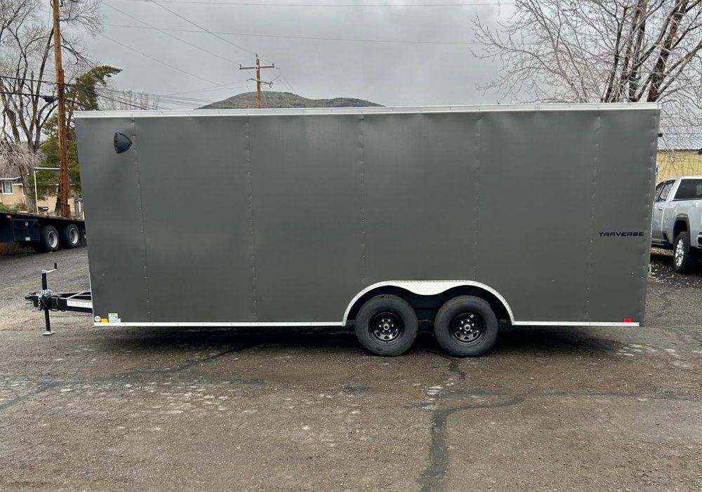 8.5×20 Traverse Flat Top V-Nose Car Hauler Trailer - Charcoal | 7K GVWR | For Sale in Carson City, N